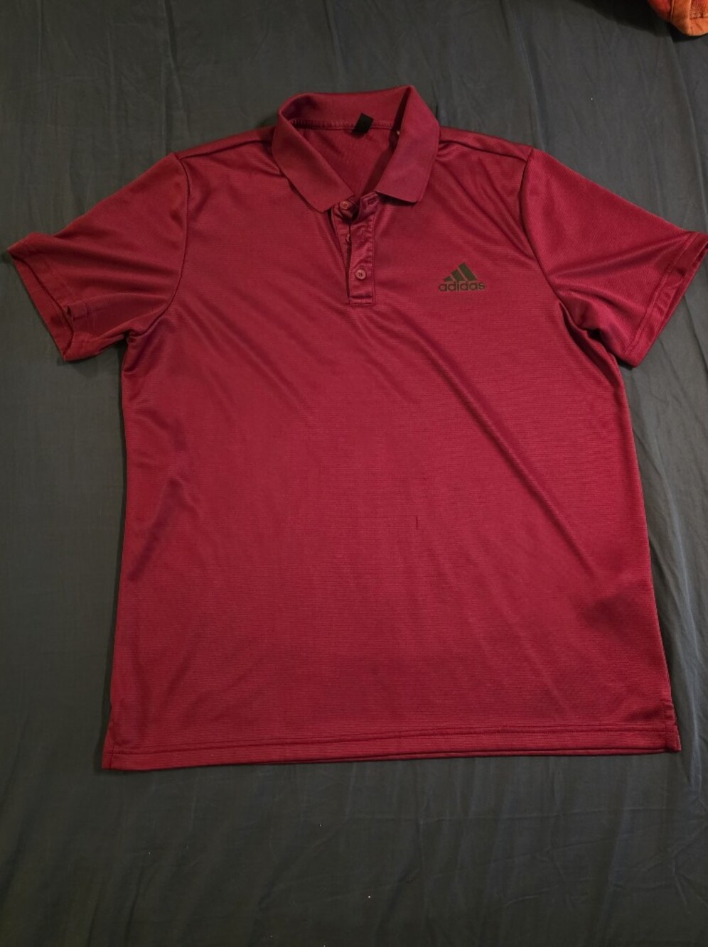 Adidas Men's Burgundy Performance Polo